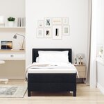 vidaXL Lit boxspring avec matelas avec matelas Noir 90 x 200 cm