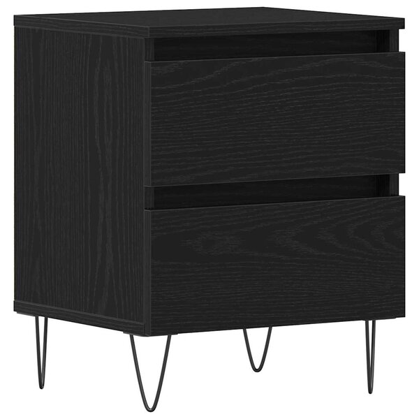 vidaXL Cabinet de chevet Chêne noir 40 x 35 x 50 cm Bois d'ingénierie