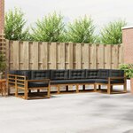 vidaXL Ensemble de canapés d'extérieur 7 pc Naturel et Anthracite