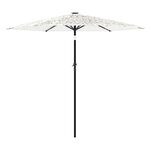 vidaXL Parasol de jardin avec mât en acier blanc 268x268x226 cm