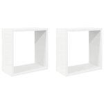 vidaXL Étagères cube murales 2 Pièces Blanc 30x15x30 cm