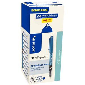 Stylo feutre V Sign Pen  VALUE PACK  bleu PILOT
