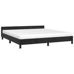 vidaXL Cadre de lit sans matelas noir 180x200 cm velours