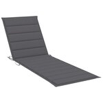 vidaXL Chaise longue double avec coussins anthracite Pin imprégné