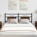 vidaXL Tête de lit chêne marron 150 cm bois d'ingénierie et acier