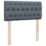 vidaXL Sommier à lattes de lit et matelas Gris foncé 90x200 cm Velours