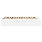 vidaXL Cadre de lit sans matelas blanc 180x200 cm bois d'ingénierie