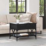 vidaXL Table basse Chêne noir 70x50x50cm Bois d'ingénierie