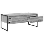 vidaXL Table basse Gris Sonoma 100 x 46 x 40 cm Bois d'ingénierie