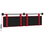 vidaXL Tête de lit suspendue Avec lumière LED Rouge Simili cuir
