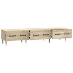 vidaXL Meuble TV Chêne Sonoma 147 x 34 5 x 30 cm Bois d'ingénierie