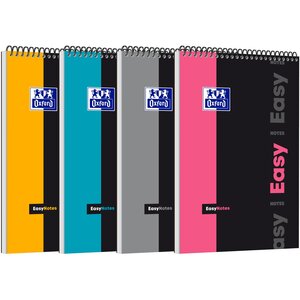 bloc spirale 'Easynotes' A4+ connecté scribzee 160 pages seyes coloris aléatoire OXFORD