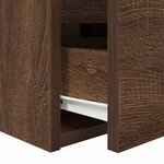 vidaXL Table de chevet murale chêne marron 38x34x40 cm