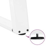 vidaXL Pieds de table à manger en U 2 pièces Blanc 60 x (72-73) cm Acier