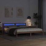 vidaXL Cadre de lit Marron 200 x 200 cm Pin massif et pin massif