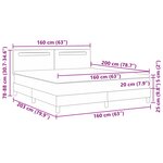 vidaXL Lit à ressorts avec matelas Blanc 160 x 200 cm Simili cuir
