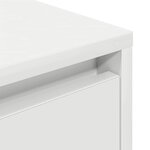 VidaXL Table de chevet avec lumières LED blanc 38x34x50 cm
