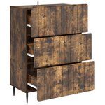 vidaXL Armoire à tiroirs Chêne fumé 66 x 34 5 x 92 cm