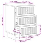 vidaXL Cabinet de chevet avec tiroir Sonoma gris 43 x 41 x 66 5 cm
