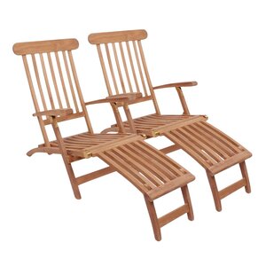 2 Chaises longues en teck ARRECIFE