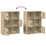 vidaXL Bibliothèque chêne sonoma 60x24x76 5 cm bois d'ingénierie
