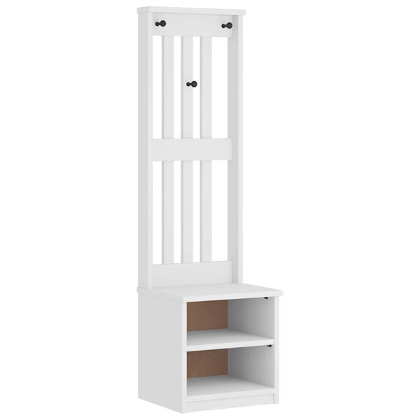 vidaXL Portemanteau SANDNES blanc 45x40x159 5 cm bois massif pin