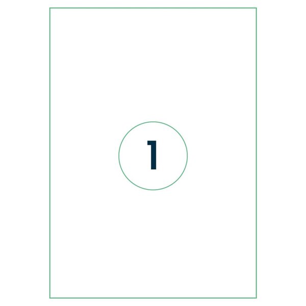 rillprint Étiquettes autocollantes 210x297 mm 500 feuilles Blanc