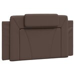 vidaXL Cadre de lit avec tête de lit Marron 100x200 cm Similicuir