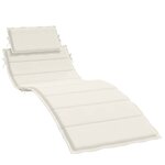 vidaXL Coussin de chaise longue crème mélangé 186x58x4 cm tissu
