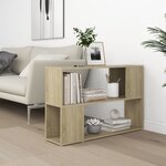vidaXL Bibliothèque Chêne Sonoma 100x24x63 cm Bois d'ingénierie