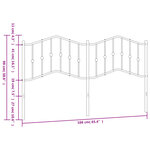 vidaXL Tête de lit métal noir 160 cm