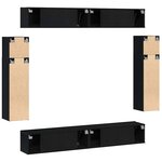 vidaXL Ensemble de meubles TV en 8 pièces - Chêne noir  bois d'ingénierie