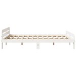 vidaXL Cadre de lit sans matelas blanc 160x200 cm bois de pin massif