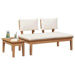 vidaXL Banc de jardin 2 Pièces Marron Teck massif