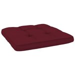 vidaXL Coussins de palette lot de 2 rouge bordeaux tissu