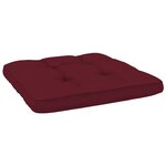 vidaXL Coussins de palette 2 Pièces rouge bordeaux tissu