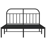 vidaXL Cadre de lit métal sans matelas avec tête de lit noir 140x190cm