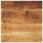 vidaXL Dessus de table 50x50x2 5 cm carré bois massif de manguier brut