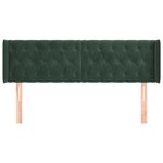 vidaXL Tête de lit avec oreilles Vert foncé 163x16x78/88 cm Velours