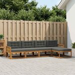 vidaXL Ensemble de canapés d'extérieur 5 Pièces Naturel et Anthracite