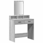 vidaXL Table de Toilette Gris Sonoma 79 x 41 x 140 cm