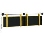 vidaXL Tête de lit suspendue Avec lumière LED Jaune Velours