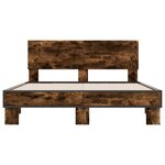 vidaXL Cadre de lit sans matelas chêne fumé 140x190 cm