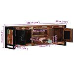 vidaXL Meuble TV 100x30x35 cm bois de récupération massif