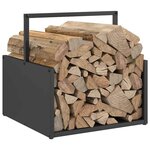 vidaXL Portant de bois chauffage noir 40x40x40 cm