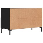 vidaXL Meuble TV Noir 80x36x50 cm Bois d'ingénierie