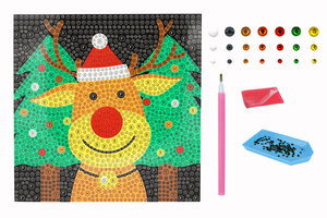 Diamond painting Strass Renne de Noël 15 cm