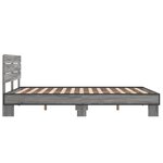 vidaXL Cadre de lit sonoma gris 140x200 cm bois d'ingénierie et métal