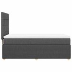 vidaXL Sommier à lattes de lit et matelas Gris foncé 90x190 cm Tissu