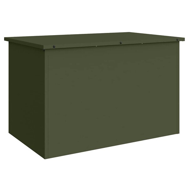 vidaXL Boîte de Rangement Extérieure Vert olive 80 x 50.5 x 50 cm
